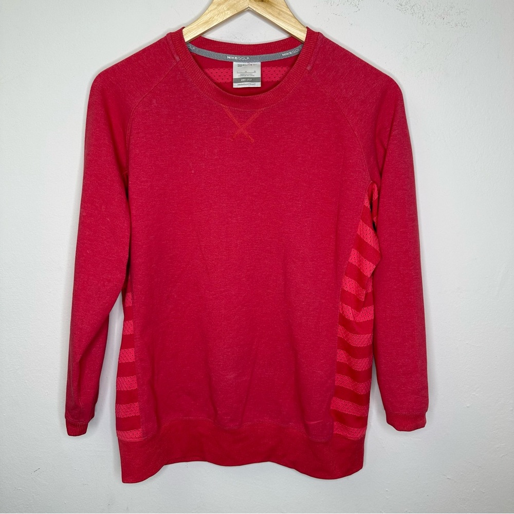 Nike Golf DRI FIT  Women's‎ Pink Top Sweater Lightweight Sport Perforated Size L